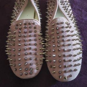 UNIF lilac hellraiser spiked shoes